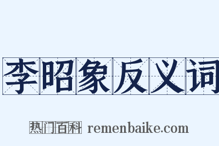 李昭象反义词是什么意思的图片